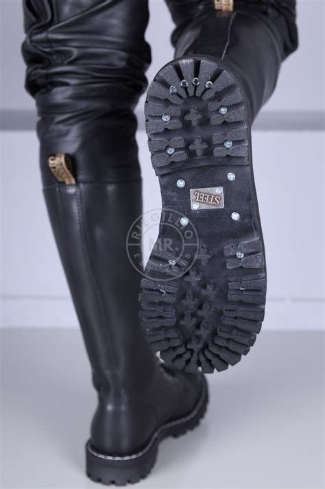 fetisch stiefel|Schwarze Stell Boots Skinhead Stiefel 20 Loch